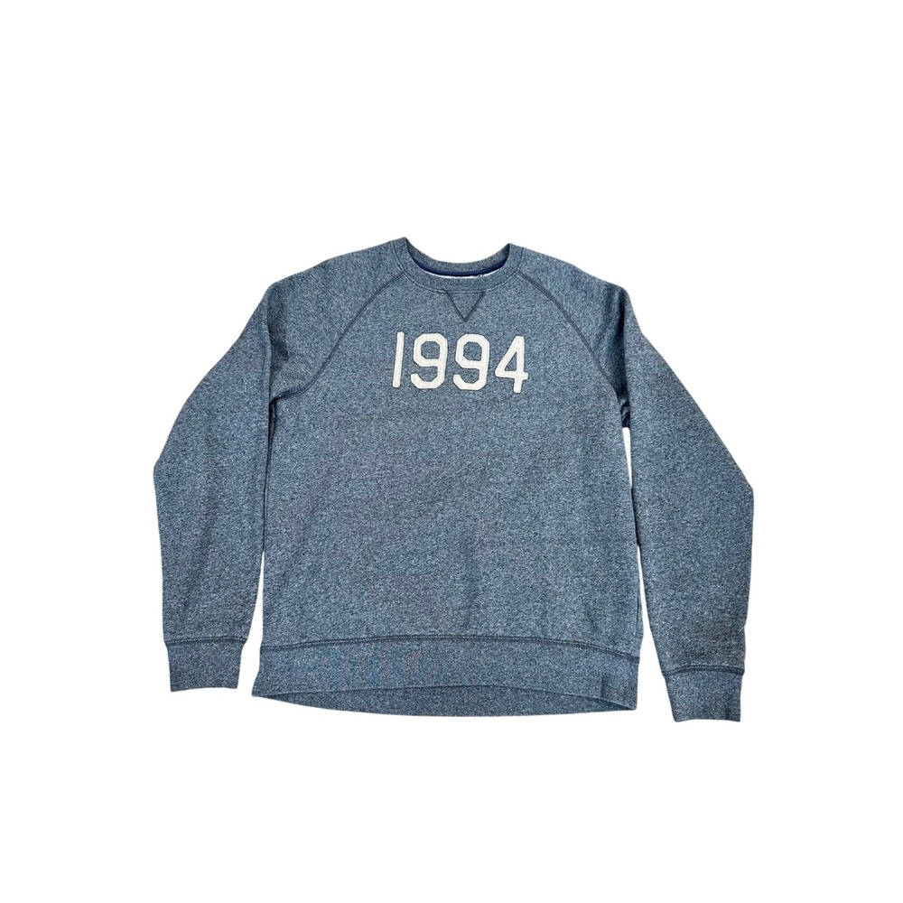 Old‎ Navy 1994 Graphic Sweatshirt Blue Heathered Crew Neck Pullover Size Medium
